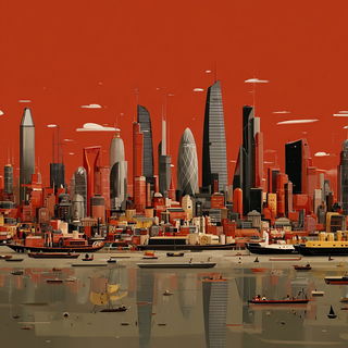 Cutoutquake style, Midjourney V7: megacity with futuristic bioarchitecture