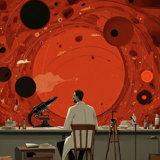 Cutoutquake style, Midjourney V7: editorial illustration for popular scientific magazine cover