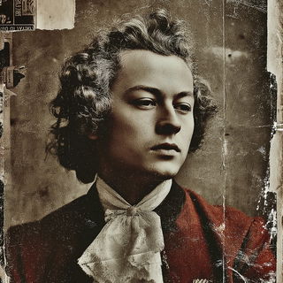 Sepulchral Film Montage style, Midjourney V7: classical 18th-century oil painting