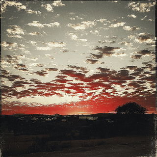 Sepulchral Film Montage style, Midjourney V7: realistic landscape photograph of quiet dawn
