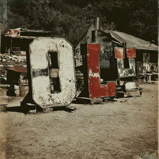 Sepulchral Film Montage style, Midjourney V7: typographic composition with large letters
