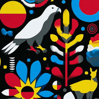 Chromapercussive style, Midjourney V7: traditional folk art