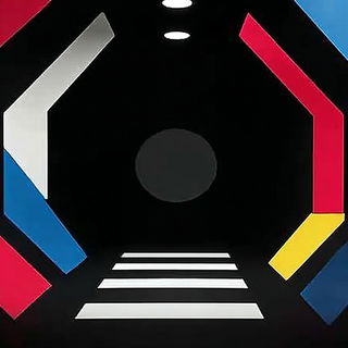 Chromapercussive style, Midjourney V7: cinematic shot from sci-fi movie