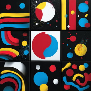 Chromapercussive style, Midjourney V7: creative pattern composition