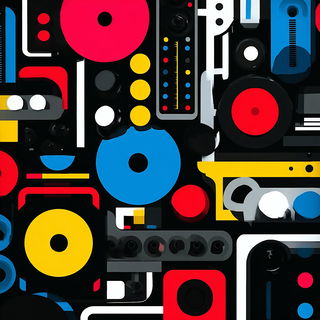 Chromapercussive style, Midjourney V7: technical infrastructure blueprint schematics