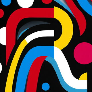 Chromapercussive style, Midjourney V7: typographic composition with large letters
