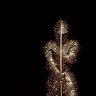 Orbric Haloism style, Midjourney V7: concept art character design of retropunk steam knight