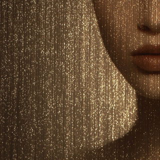 Orbric Haloism style, Midjourney V7: photographic portrait of female protagonist