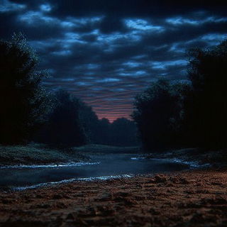 Monolithurne style, Midjourney V7: realistic landscape photograph of quiet dawn