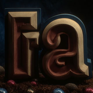 Monolithurne style, Midjourney V7: typographic composition with large letters