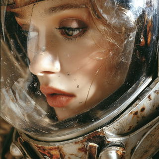 Smoldering Contact Sheet style, Midjourney V7: cinematic shot from sci-fi movie