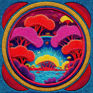 Mandala Cartogram style, Midjourney V7: editorial illustration for popular scientific magazine cover