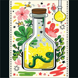 The Yellow Margin Studio style, Midjourney V7: editorial illustration for popular scientific magazine cover