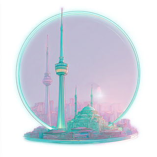 Prism Crucible style, Midjourney V7: bold minimalist logo design for Istanbul city municipal services