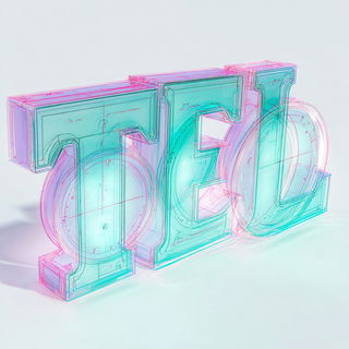 Prism Crucible style, Midjourney V7: typographic composition with large letters