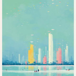 Mistralith style, Midjourney V7: megacity with futuristic bioarchitecture