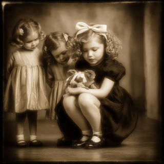 Sepulcher Velvetism style, Midjourney V7: retro fairy-tale illustration