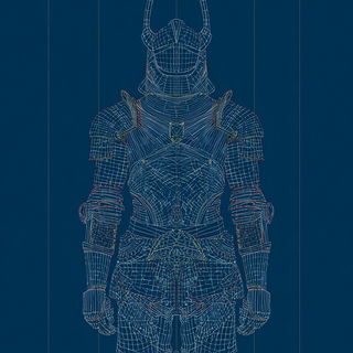 Terrapin Scanlands style, Midjourney V7: concept art character design of retropunk steam knight