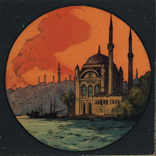 Ocheredrune style, Midjourney V7: bold minimalist logo design for Istanbul city municipal services