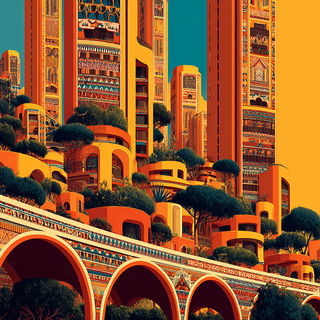 Floral Thunder style, Midjourney V7: megacity with futuristic bioarchitecture