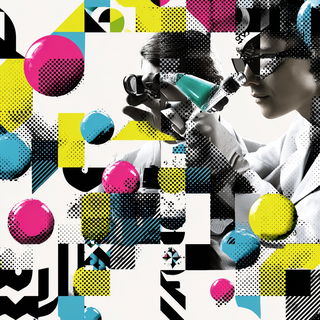 Dovetail Blockworld style, Midjourney V7: editorial illustration for popular scientific magazine cover
