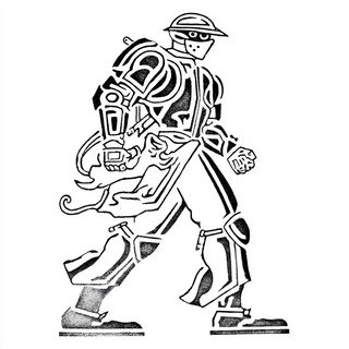 Tidebound Classicism style, Midjourney V7: concept art character design of retropunk steam knight