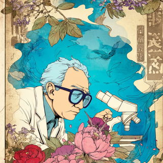 Kitsune Inkstorm style, Midjourney V7: editorial illustration for popular scientific magazine cover