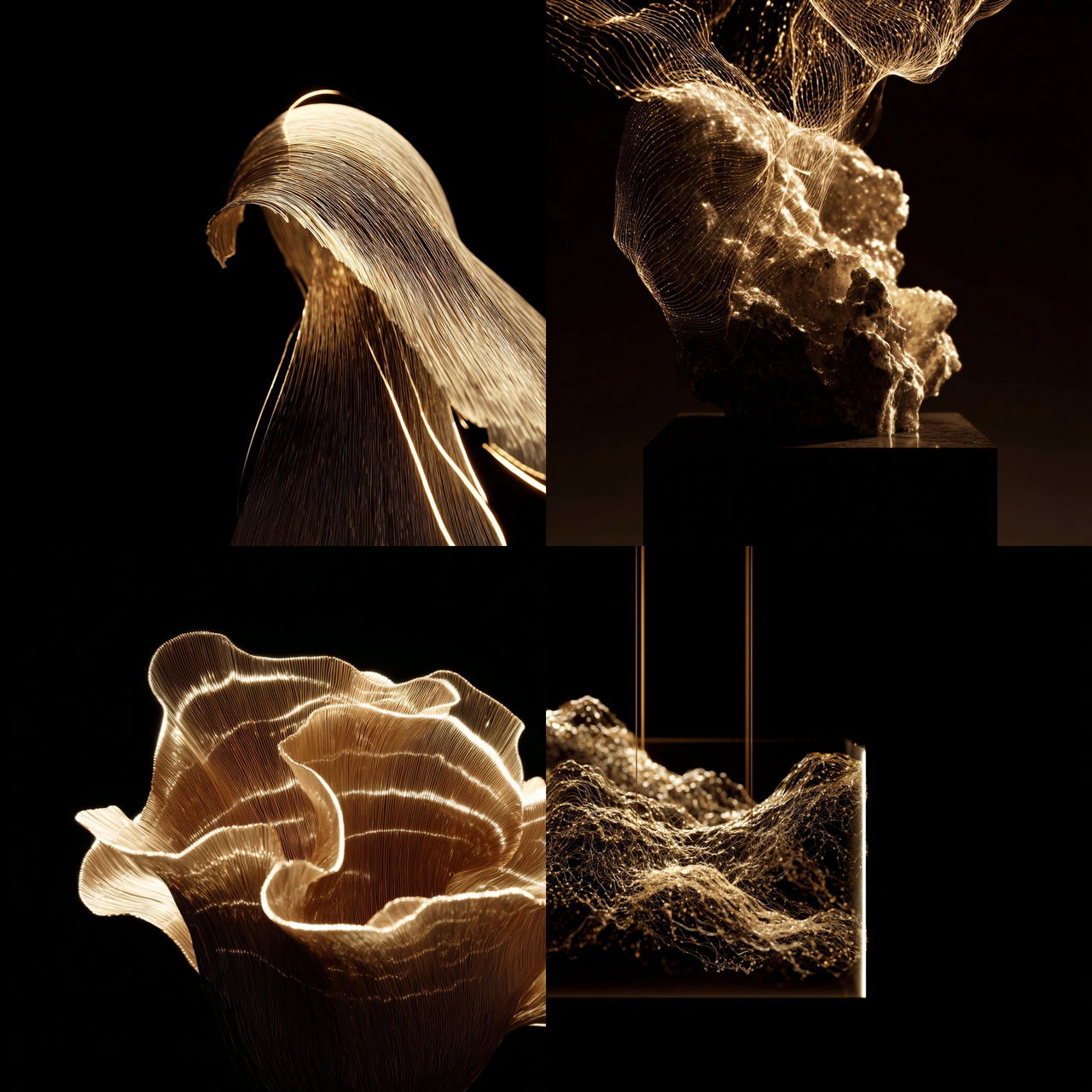 Coursed Liquidstone style, Midjourney V7, render 1 of 4
