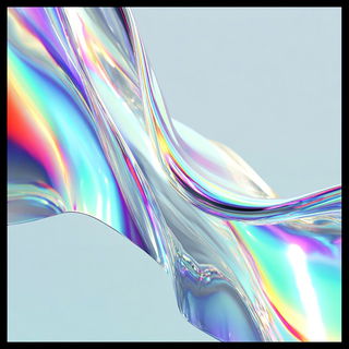 Chromafjord style, Midjourney V7: abstract 3D render