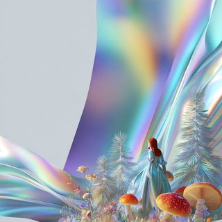 Chromafjord style, Midjourney V7: retro fairy-tale illustration