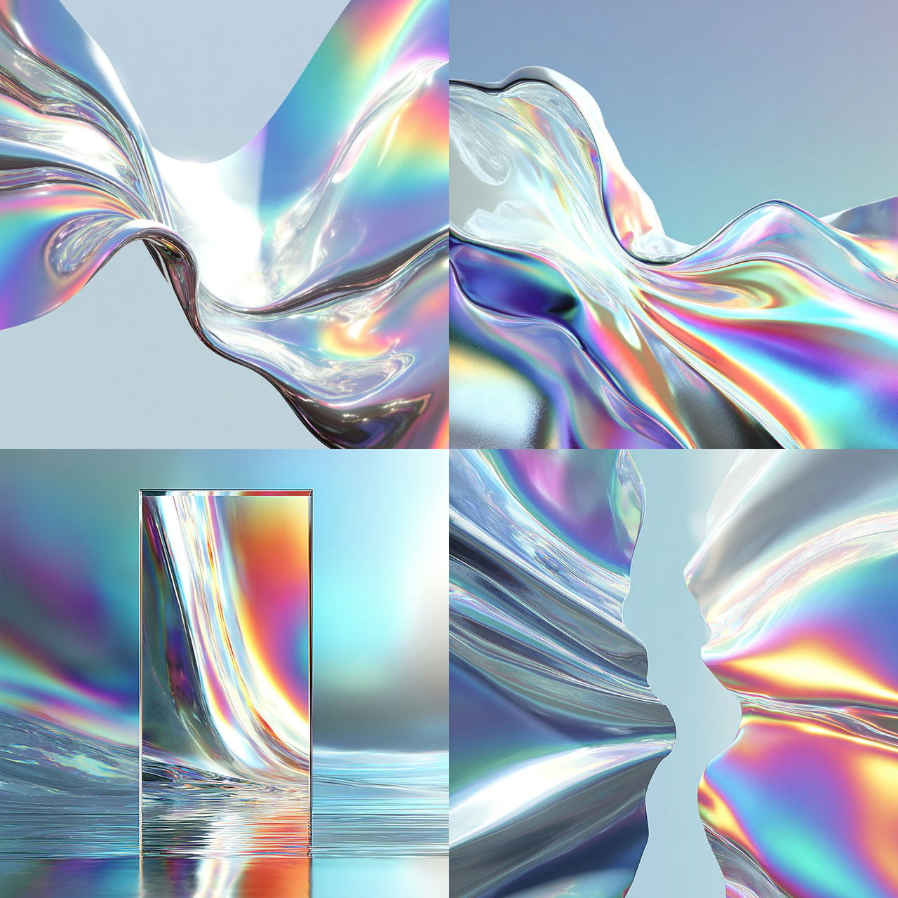 Chromafjord style, Midjourney V7, render 1 of 4