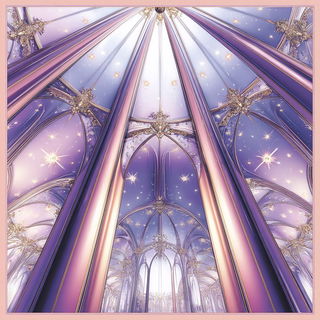 Collage Celestial Palaces style, Midjourney V7: abstract 3D render
