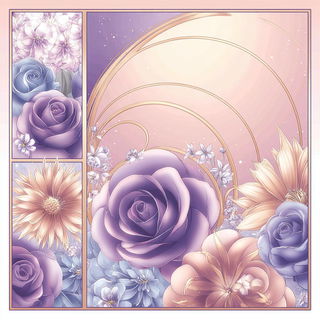 Collage Celestial Palaces style, Midjourney V7: creative pattern composition