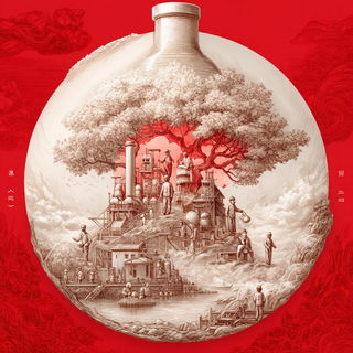 Pagodrome style, Midjourney V7: editorial illustration for popular scientific magazine cover