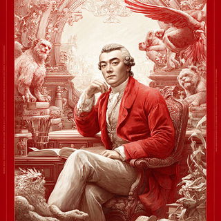 Pagodrome style, Midjourney V7: classical 18th-century oil painting