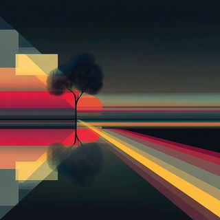 Penumbracircuit style, Midjourney V7: realistic landscape photograph of quiet dawn