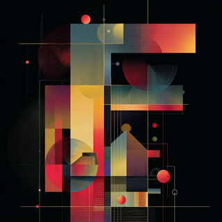 Penumbracircuit style, Midjourney V7: typographic composition with large letters
