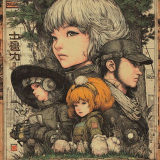Chromacog style, Midjourney V7: retro fairy-tale illustration