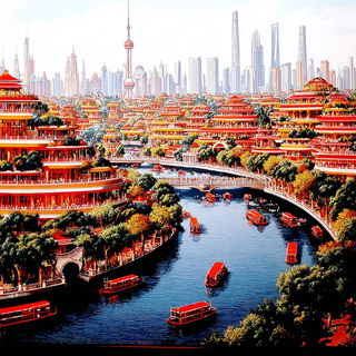 Cranehalo style, Midjourney V7: megacity with futuristic bioarchitecture