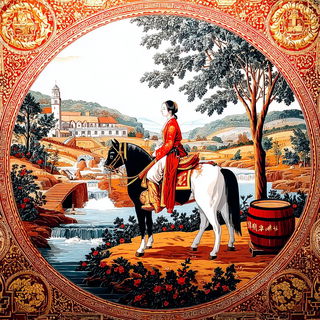 Cranehalo style, Midjourney V7: classical 18th-century oil painting
