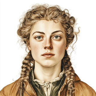 Limestone Anatomies style, Midjourney V7: photographic portrait of female protagonist