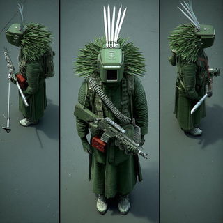 Vertijungle style, Midjourney V7: concept art character design of retropunk steam knight