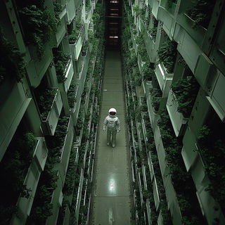 Vertijungle style, Midjourney V7: cinematic shot from sci-fi movie