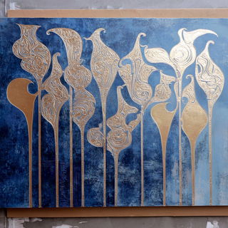 Indigo Arabesque style, Midjourney V7: Midlibrary