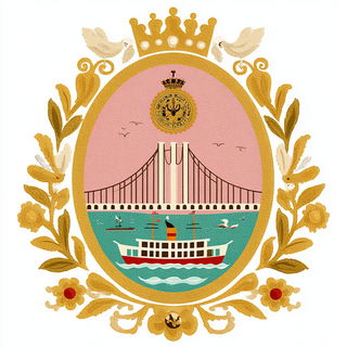 Turquoiseraphic style, Midjourney V7: bold minimalist logo design for Istanbul city municipal services