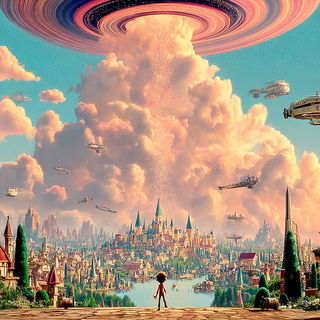 Turquoiseraphic style, Midjourney V7: cinematic shot from sci-fi movie