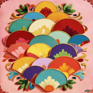 Turquoiseraphic style, Midjourney V7: creative pattern composition