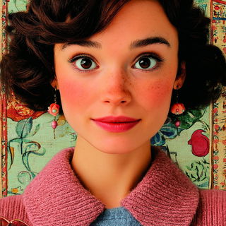 Turquoiseraphic style, Midjourney V7: photographic portrait of female protagonist