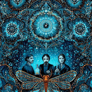 Mandapuppetry style, Midjourney V7: editorial illustration for popular scientific magazine cover