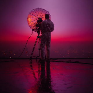 Celmagenta style, Midjourney V7: cinematic shot from sci-fi movie